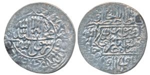 Humayun (AH 937-947, 1530-1540 AD), Silver Shahrukhi, (light weight), 3.9g, Qandahar Mint,