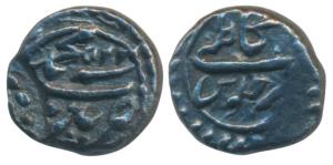Tipu Sultan, Silver 1/16 Rupee or Kazmi, 0.7g, Patan Mint, AM 1225/(15) (KM B125). Very Fi