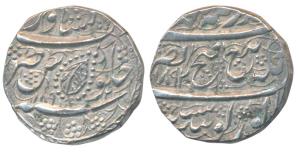 Ranjit Singh, Silver Rupee, 7.77g, Peshawar Mint, VS 1892, date on both sides, Gobindshahi