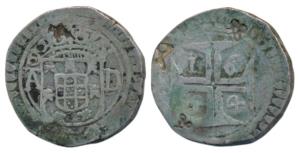 Damao (Daman), Peter II (1683-1706 AD), Silver Xerafim, 10.31g, 1684 AD, obv. crown arms d