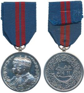 Delhi Durbar Medal 1911, George V, Silver, conjoined busts of King George V and Queen Mary