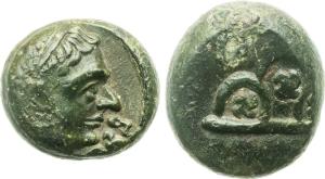 Ancient Malwa, Vijayamitra (circa 2nd century BC), Copper Unit, 5.62g, Obverse: bust of th
