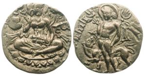 Kings of Kashmir, Kidarite / Hunnic dynasties, Meghavahana (circa 438 AD), Base Gold Dinar