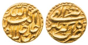 Akbar, Jalal-ud-Din Muhammad, Gold Mohur, 10.96g, Akbarnagar Mint, Ilahi type, Month Tir, 