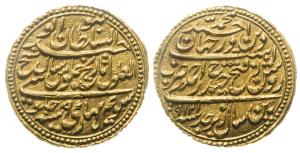 Tipu Sultan, Gold 4 Pagodas or Ahmadi, Patan Mint, 13.68g, AM 1219, Regnal Year 9, the (cy