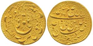 Wajid Ali Shah, Gold Asharfi, 12.08g, AH 1270/8, Mulk Awadh Bait al Sultanat Lakhnau Mint,