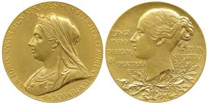 Victoria’s Diamond Jubilee Medal, Large Gold, 95.5g, 1837-1897, Obverse: matured bust of t