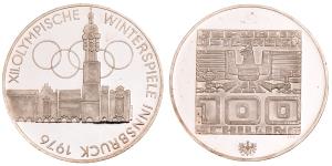 Osterreich, Silver 100 Shillings, 23.83g, 1976, XII Olympische Winterspiele Innsbruck, (KM