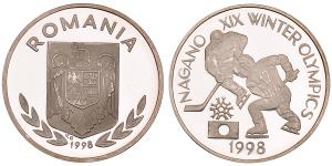 Romania, Silver, 26.72g, 1998, Nagano XIX Winter Olympic, Pn 350.