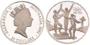 Australia, Elizabeth II, Silver 20 Dollars, 33.71g, 1993, Olympic-Track Winners, (KM 218).