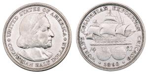 United States of America, Silver ½ Dollar, 12.37g, 1892, Columbian Exposition, (KM 117).