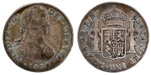 Mexico, Fernando VII, Silver 2 Reales, 6.49g, 1809, (KM 92).