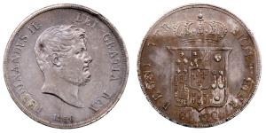 Italy, Ferdinando II, Silver 120 Grana, 27.36g, 1856, Naples, (KM 370).