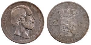 Netherlands, Willem III Koning, Silver 2 ½ Gulden, 24.65g, 1897.