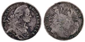 Germany,Bavaria, Maximilian III Joseph, Silver Thaler, 27.23g, 1772, Madonnentaler, (KM 51