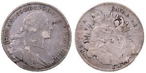 Germany, Bavaria, Maximilian I Joseph, Silver Thaler, 27.86g, 1756, (KM 500).