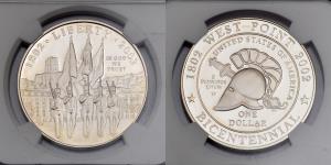 United States of America, Silver Dollar, 26.73g, 2002, United States Military Academy at W