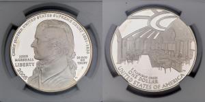 United States of America, John Marshall, Silver Dollar, 26.73g, 2005, John Marshall 250th 