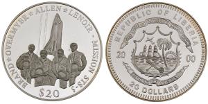 Liberia, Silver 20 Dollars, 20.11g, 2000, Mission Sts-5.