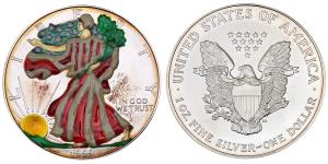 United States of America, Silver Dollar, 1 Oz, 31.44g, 1999, American Silver Eagle, (KM 27