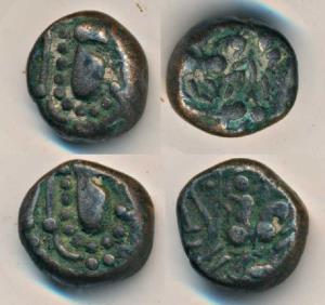 Paramaras of Malwa (AD 1200), Gadhiyya Derivative coinage (2), Silver Dramma, obv king's h