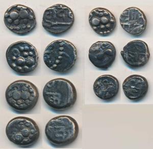 Yadavas of Devagiri, Bhillama Deva V, (c. 1185-1193 AD), Silver Dramma, approx 0.8 g each.