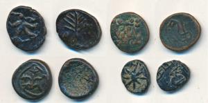 Ramanan, (1511-1512 AD), Dharmapuri, Copper Kasu, Tamil 'Ramana' overstruck on obv, a spid