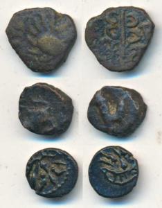 South Indian uncertain Copper Kasu, Yali head on obverse, a ship on reverse, unlisted, Ver