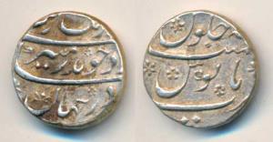 Aurangzeb, Silver ½ Rupee, Surat Mint. Extremely Fine
