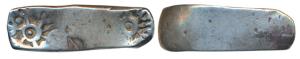 Archaic Punch Marked Coinage, attributed to Gandhara Janapada, Silver 5 Shana, 11.24g, Ben