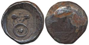 Archaic Punch Marked Coinage, Kuntala Janapada (c. 600-400 BC), Silver Double Karshapana, 