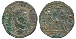 Probus (276-282 AD), Base Metal Antoninianus, 2.75g, Tripolis Mint, obv. radiate, draped a