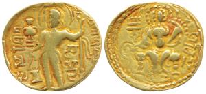 Guptas, Samudragupta (circa 335-380 AD), Gold Dinar, 7.22g, 'Standard' type, obv. king nim