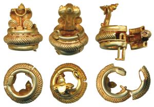 Ancient Gold ornament, 6.02g, Earring or Mukuta (a traditional Crown especially for smalle