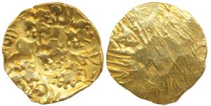 Chalukyas of Kalyana, Jayasimha II Jagadekamalla (1015-1043 AD), Gold Pagoda, 3.53g, Punch