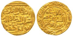 Ghiyath al-Din Tughluq, Gold Tanka, 11g, Hazrat Delhi Mint, al sultan al ghazi type (G&G D
