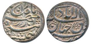 Akbar, Silver Rupee, 11.38g, Allahabad Mint, Poetic couplet ’Ba Gharb Wa Sharq’, rebellion
