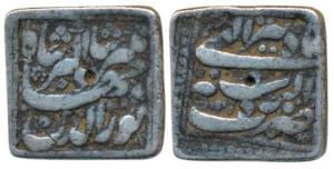 Jahangir, Silver Square Rupee, 10.80g, Agra Mint, Month Tir, AH 1021 (KM 147.2). Fine+.