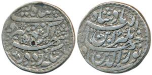 Jahangir, Silver Heavy Rupee, 14.04g, 25% over weight hence known as ’Sawai’ Rupee, Agra M