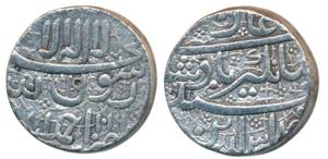 Jahangir, Silver Heavy Rupee, 13.58g, 20% over weight, Ahmedabad Mint, Kalima type, AH 101