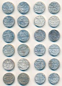 Jahangir, Silver Rupee (12), Ahmedabad Mint, complete set of twelve months; Muzayyan coupl