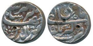 Jahangir, Silver Rupee, 11.33g, Akbarnagar Mint, Month Di, RY 9, Katar or dagger symbol wi