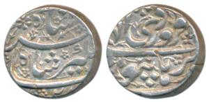 Jahangir, Silver Rupee, 11.38g, Burhanpur Mint, Month Farwardin, floral design on both sid