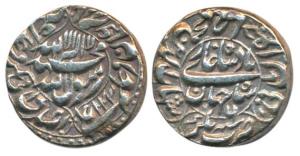 Shah Jahan, Silver Rupee, Bhakkar Mint, AH 1043/6, legend within a circle on both sides (K