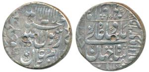 Shah Jahan, Silver Rupee, 11.39g, Daulatabad Mint, AH 1062/26, legend within square area, 