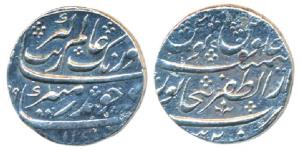 Aurangzeb, Silver Rupee, 11.16g, Dar al-Zafar Bijapur Mint, AH (10)99/32, mint name in one