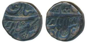 Aurangzeb, Copper Paisa, 14.25g, Multan Mint, AH 1108. Very Fine+, Scarce.