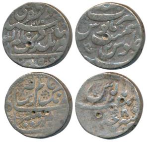 Aurangzeb, Silver Rupee (2), Patna Mint, AH 1070/2, Muhi-ud-Din type; Golkonda Mint (mint 