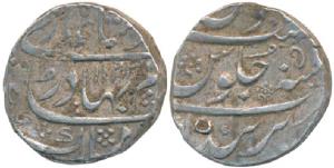 Shah Alam Bahadur, Silver Rupee, 11.43g, Parenda Mint, AH 1123/5 (KM 348.31). Very Fine+.