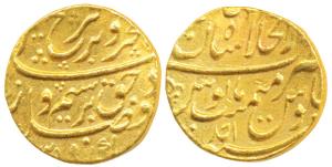 Farrukhsiyar, Gold Mohur, 10.96g, Dar-ul-Khilafat Shahjahanabad Mint, AH 1125/Ahd (KM 390.